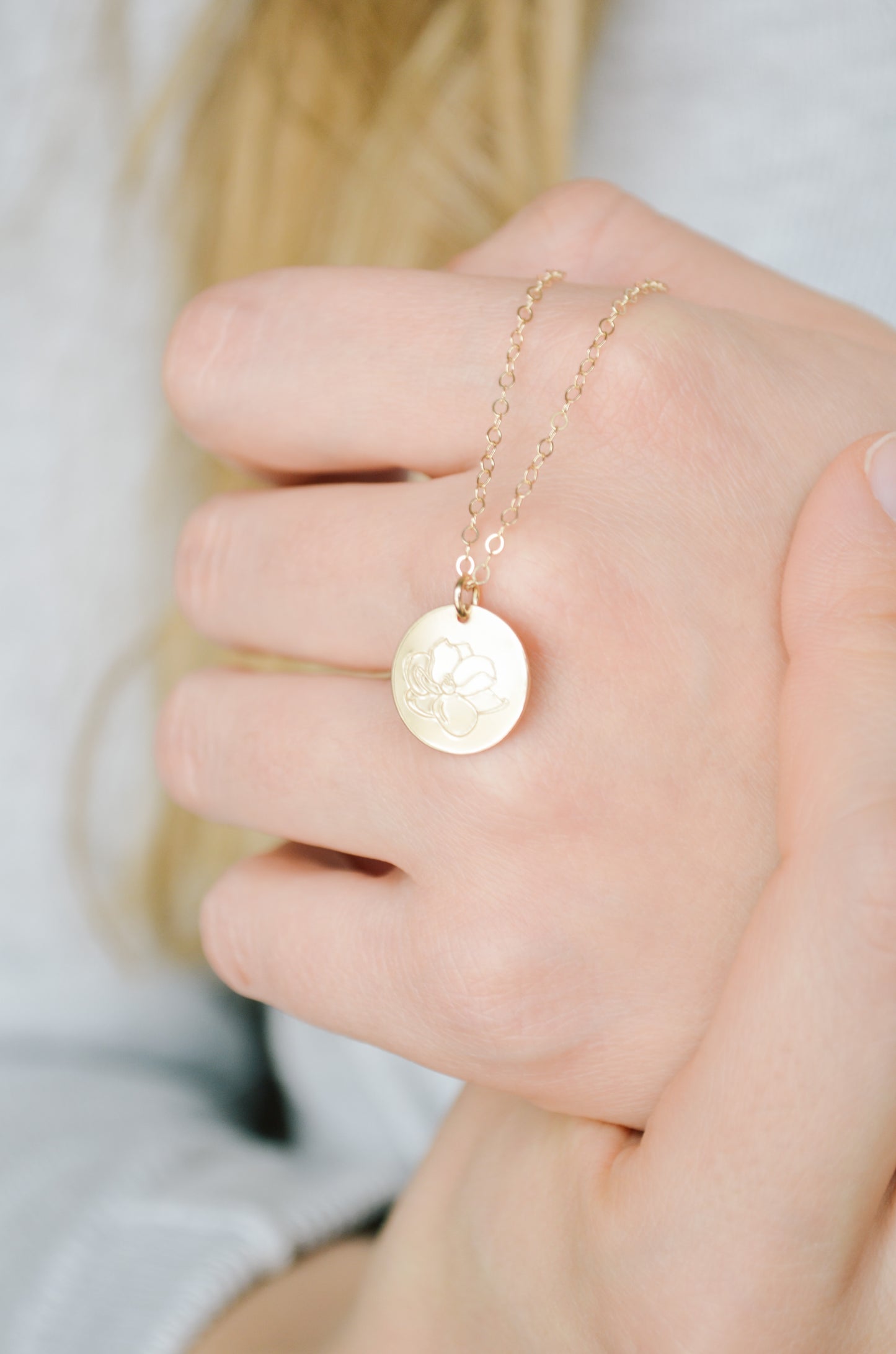 Magnolia Flower Necklace